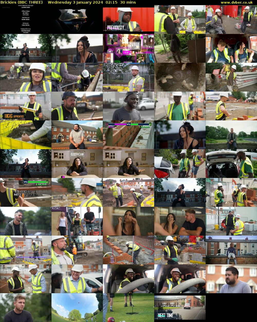 Brickies (BBC THREE) Wednesday 3 January 2024 02:15 - 02:45