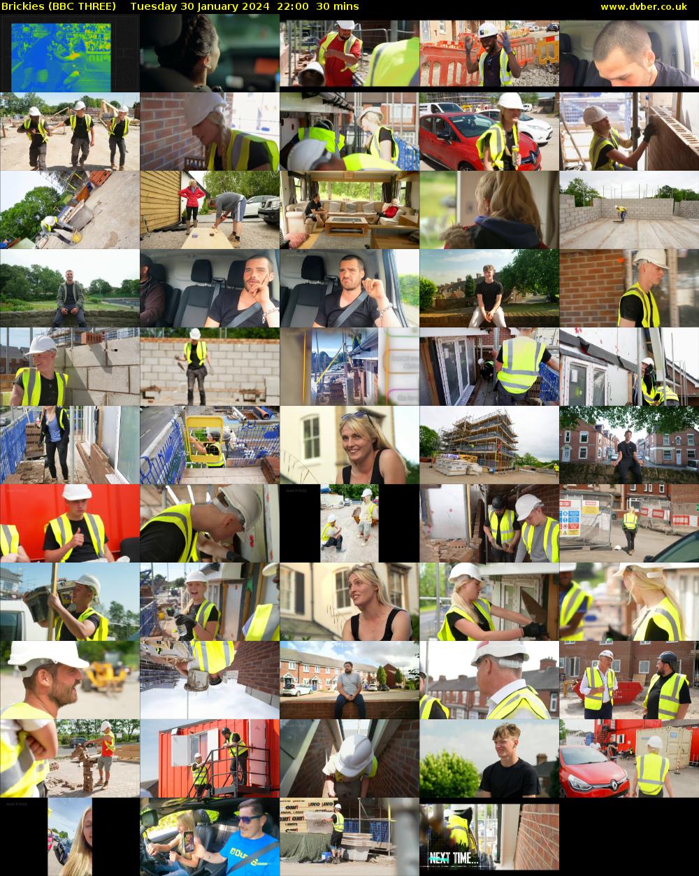 Brickies (BBC THREE) Tuesday 30 January 2024 22:00 - 22:30