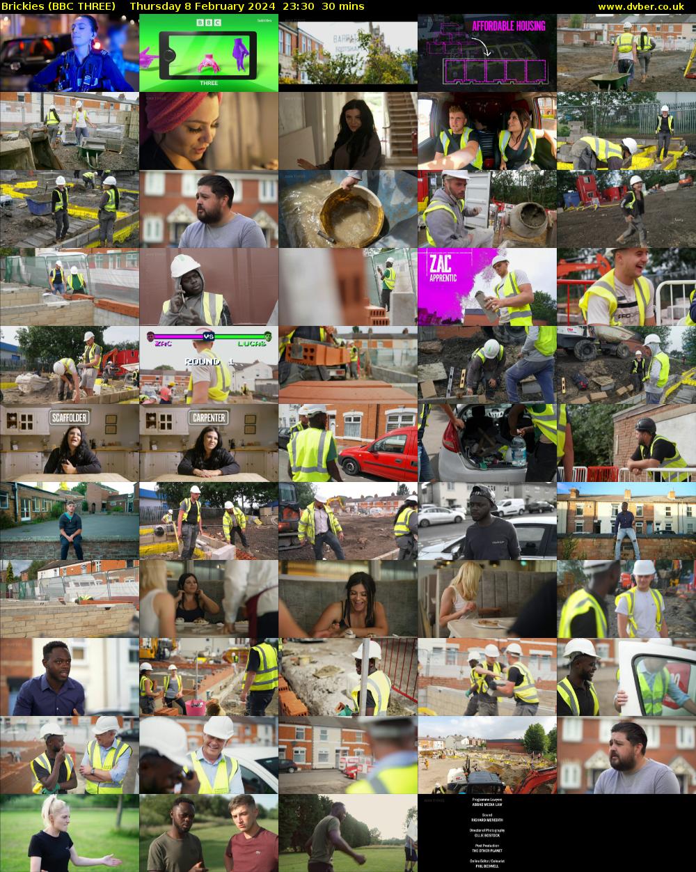Brickies (BBC THREE) Thursday 8 February 2024 23:30 - 00:00
