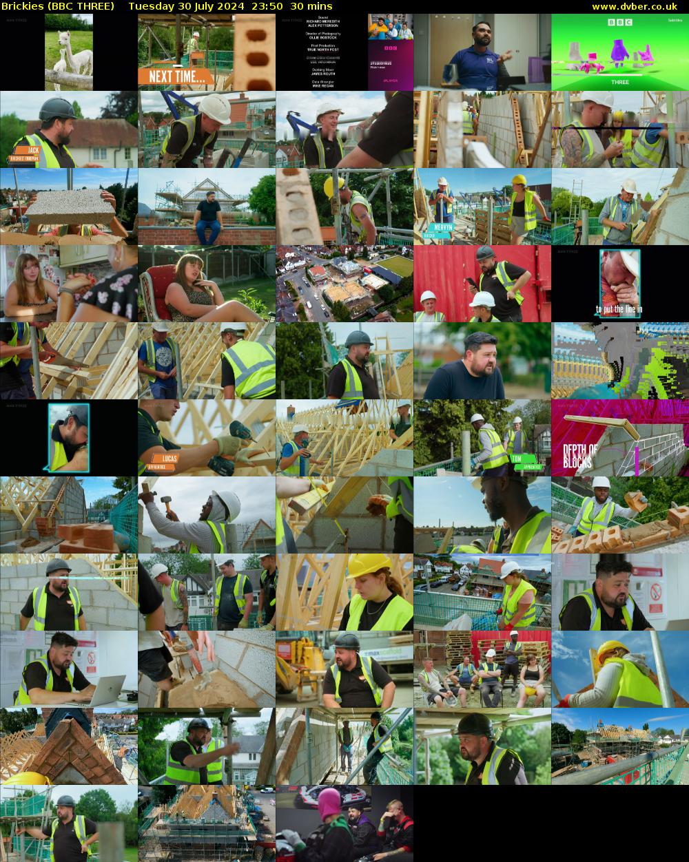 Brickies (BBC THREE) Tuesday 30 July 2024 23:50 - 00:20
