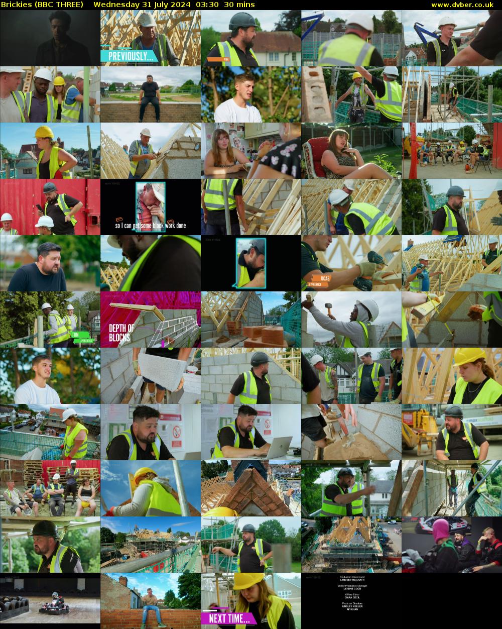 Brickies (BBC THREE) Wednesday 31 July 2024 03:30 - 04:00