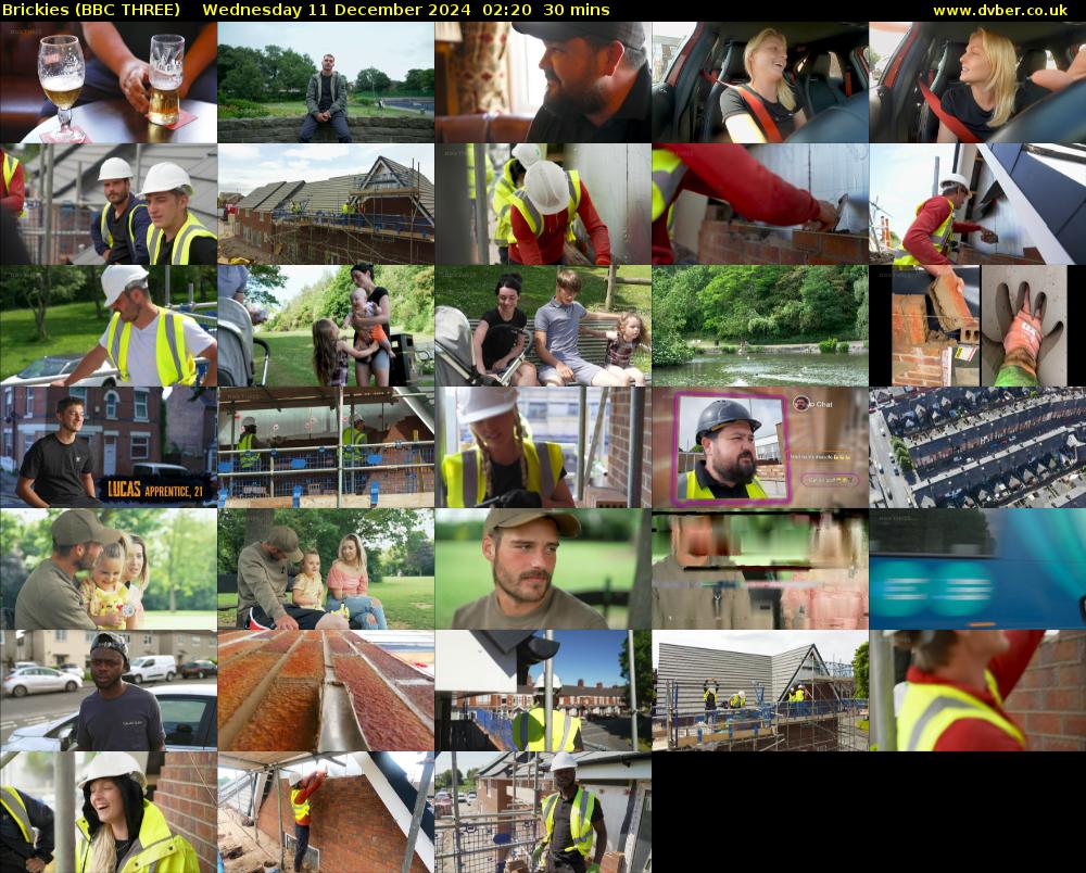 Brickies (BBC THREE) Wednesday 11 December 2024 02:20 - 02:50