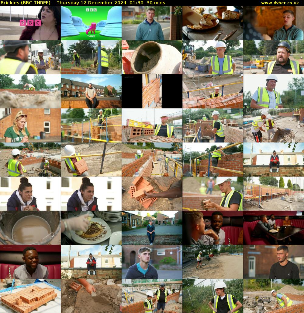 Brickies (BBC THREE) Thursday 12 December 2024 01:30 - 02:00
