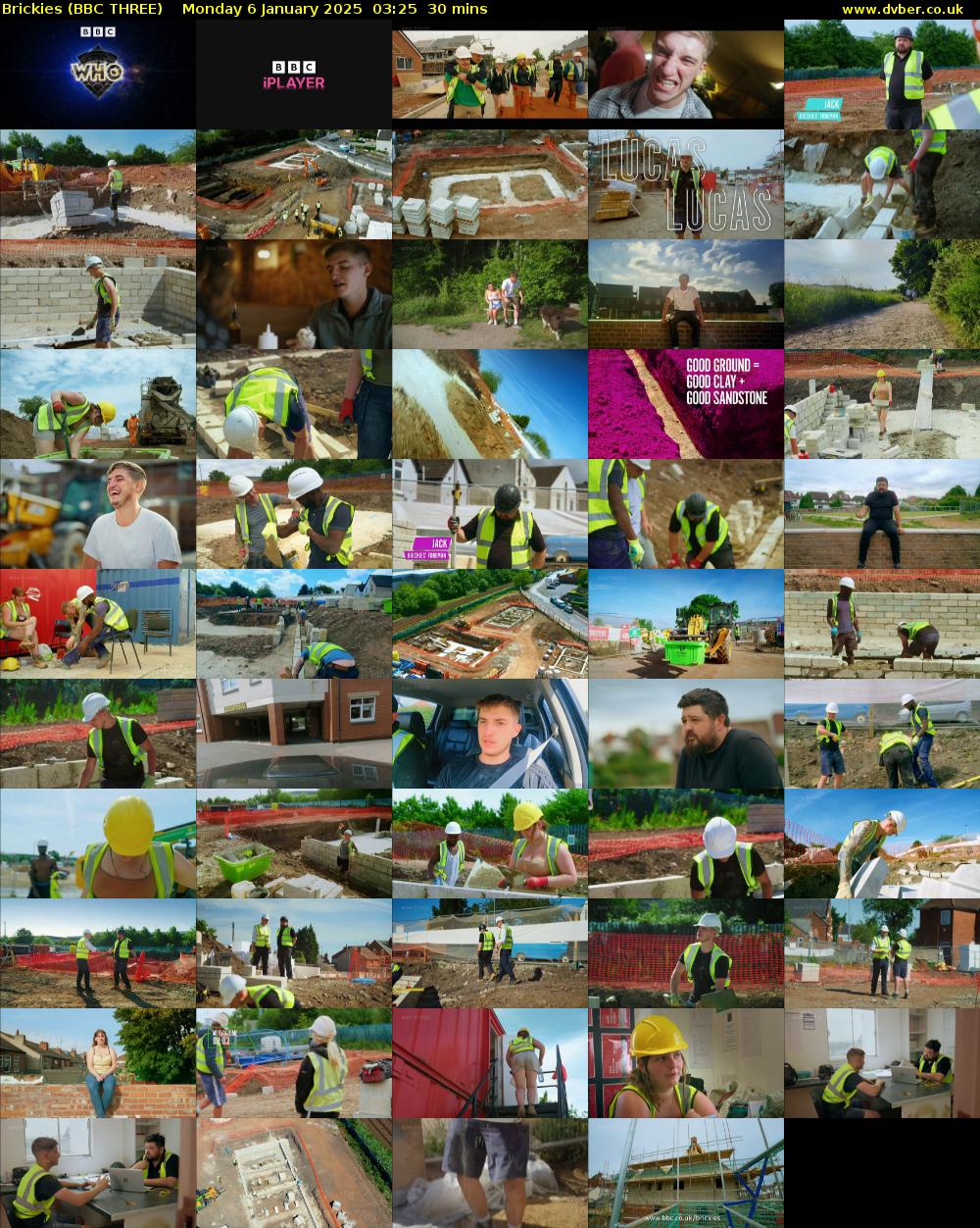 Brickies (BBC THREE) Monday 6 January 2025 03:25 - 03:55