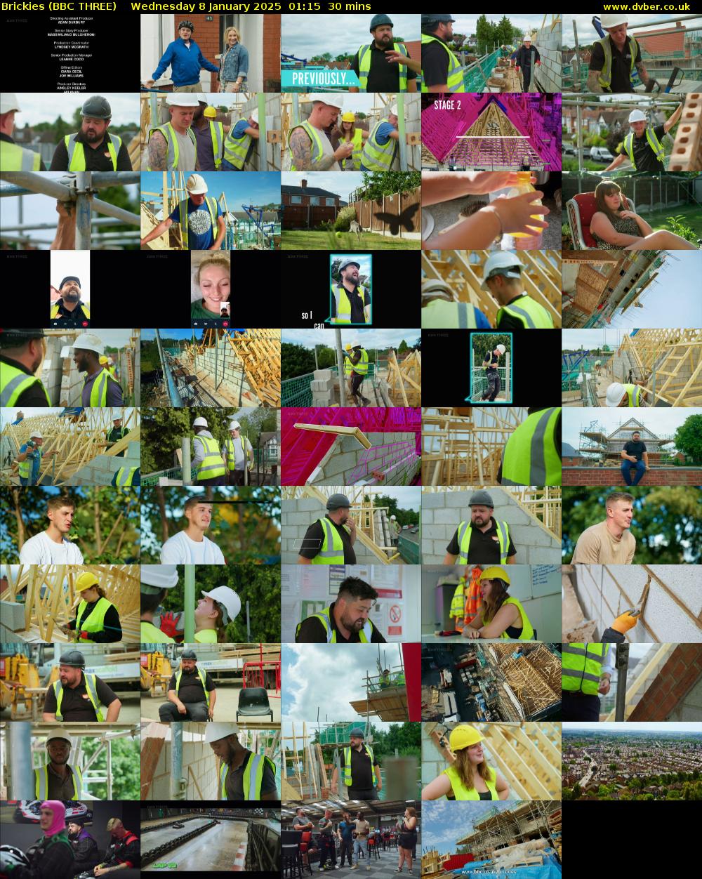 Brickies (BBC THREE) Wednesday 8 January 2025 01:15 - 01:45