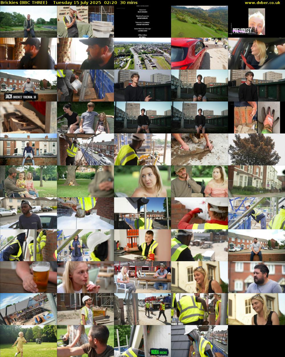 Brickies (BBC THREE) Tuesday 15 July 2025 02:20 - 02:50