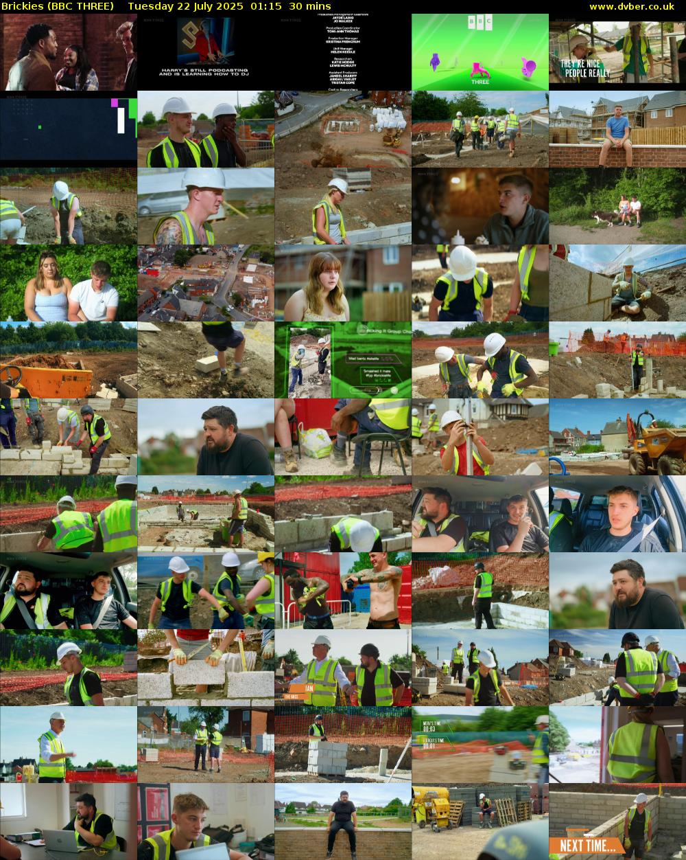 Brickies (BBC THREE) Tuesday 22 July 2025 01:15 - 01:45