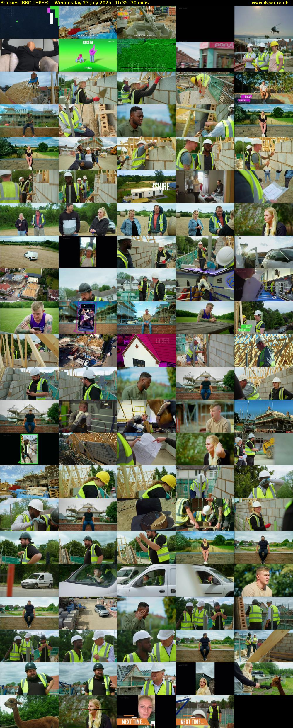 Brickies (BBC THREE) Wednesday 23 July 2025 01:35 - 02:05