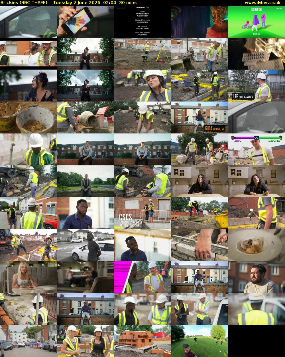 Brickies (BBC THREE) Tuesday 2 June 2026 02:00 - 02:30
