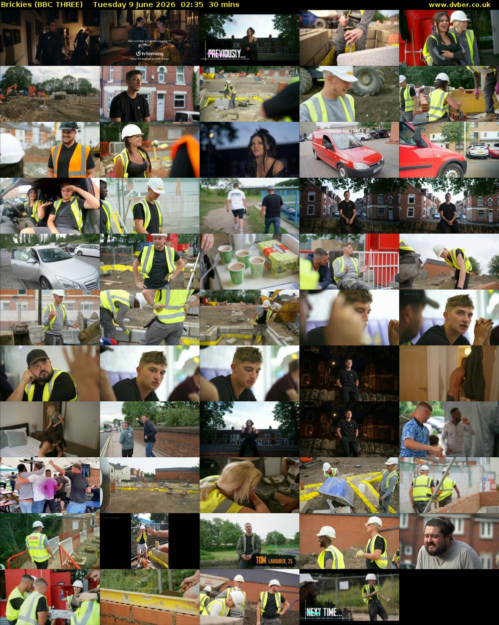 Brickies (BBC THREE) Tuesday 9 June 2026 02:35 - 03:05