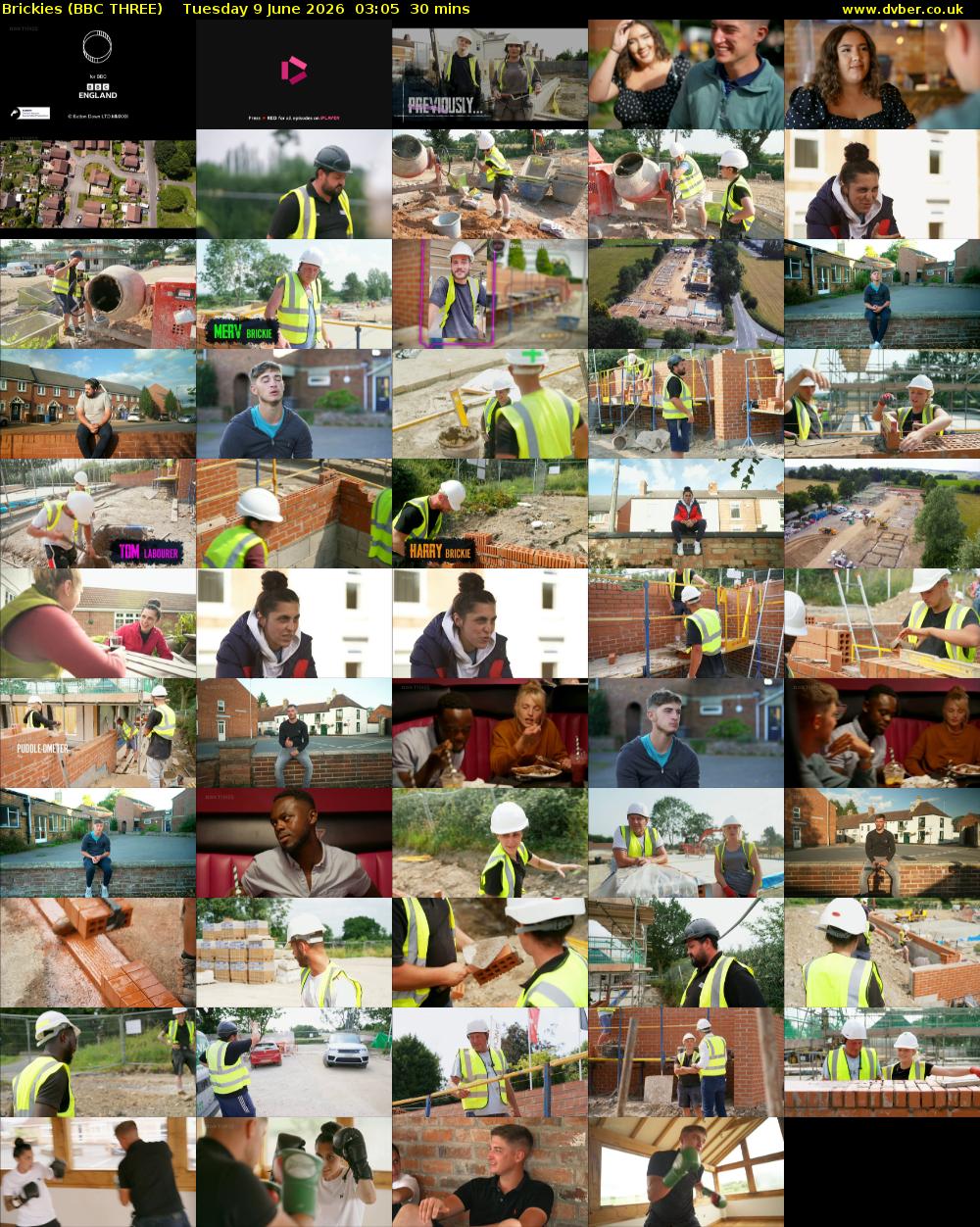 Brickies (BBC THREE) Tuesday 9 June 2026 03:05 - 03:35