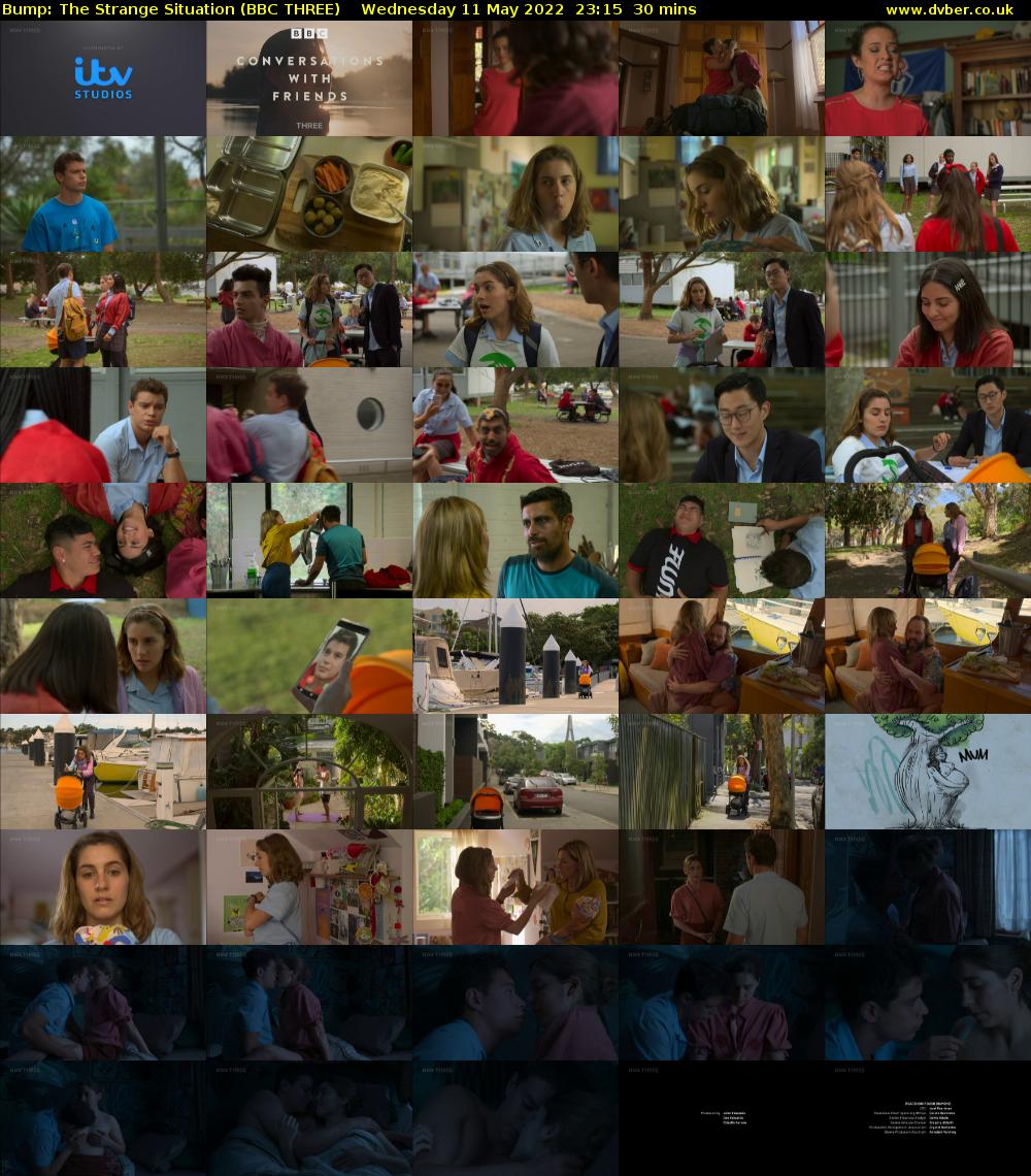Bump: The Strange Situation (BBC THREE) Wednesday 11 May 2022 23:15 - 23:45