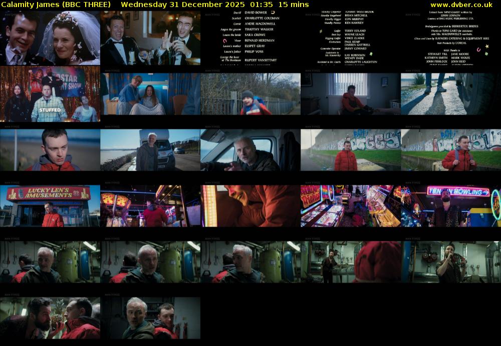 Calamity James (BBC THREE) Wednesday 31 December 2025 01:35 - 01:50