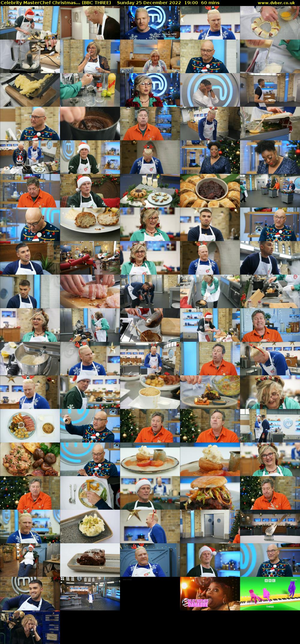 Celebrity MasterChef Christmas... (BBC THREE) Sunday 25 December 2022 19:00 - 20:00