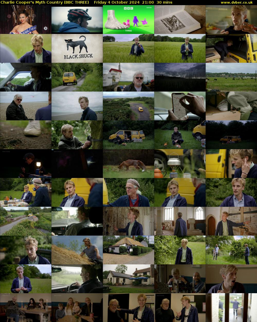 Charlie Cooper's Myth Country (BBC THREE) Friday 4 October 2024 21:00 - 21:30
