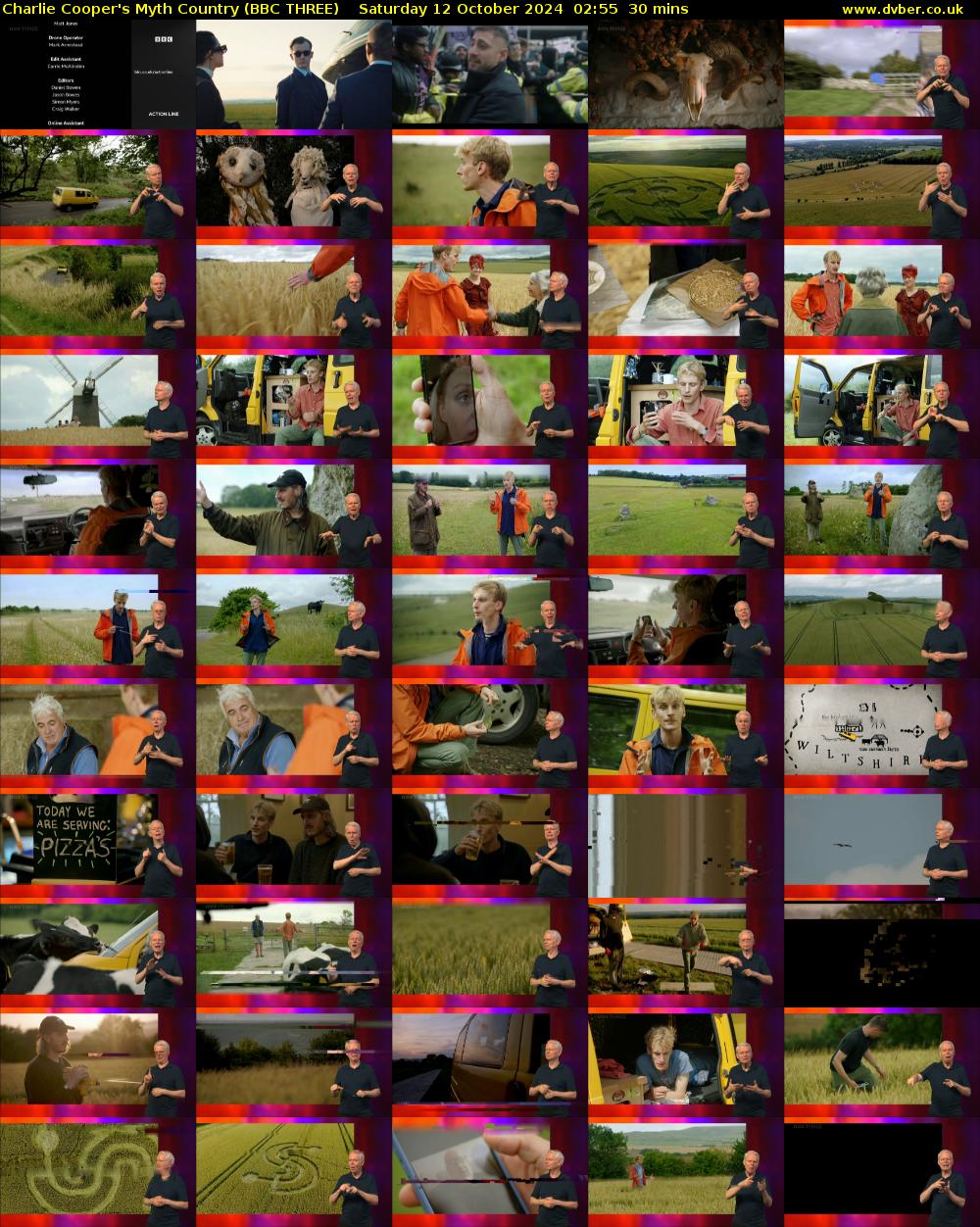 Charlie Cooper's Myth Country (BBC THREE) Saturday 12 October 2024 02:55 - 03:25