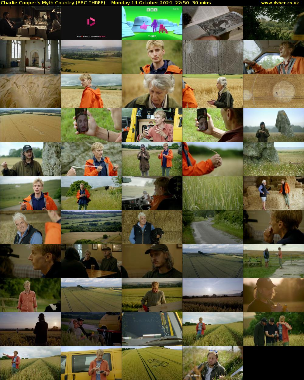 Charlie Cooper's Myth Country (BBC THREE) Monday 14 October 2024 22:50 - 23:20