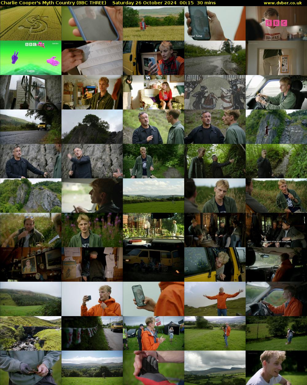 Charlie Cooper's Myth Country (BBC THREE) Saturday 26 October 2024 00:15 - 00:45