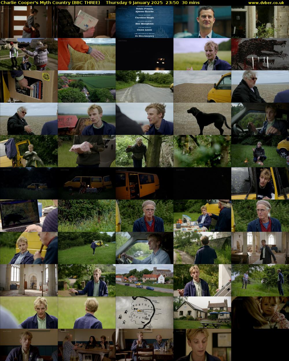 Charlie Cooper's Myth Country (BBC THREE) Thursday 9 January 2025 23:50 - 00:20