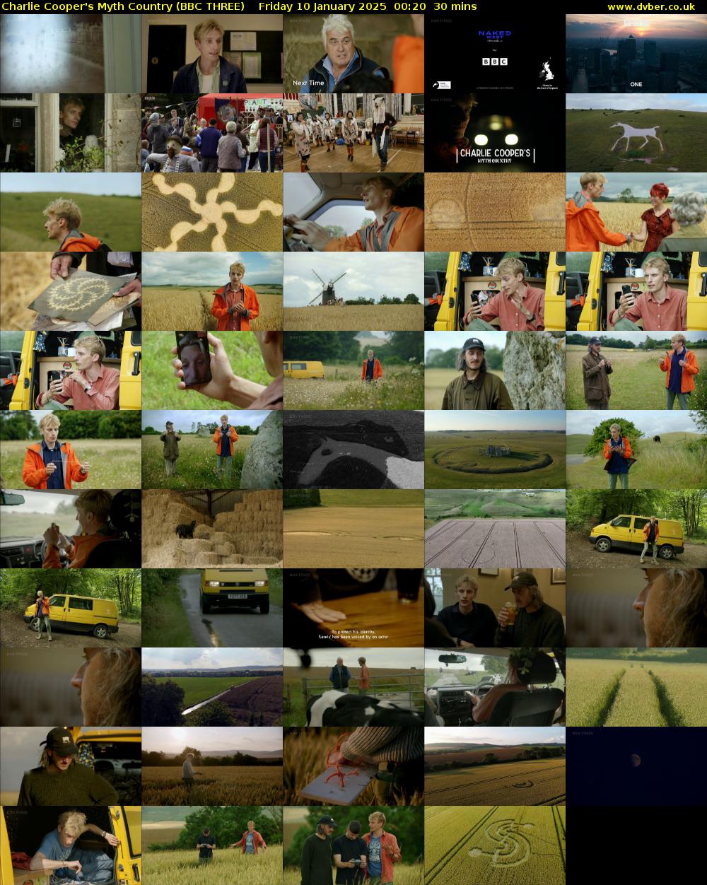 Charlie Cooper's Myth Country (BBC THREE) Friday 10 January 2025 00:20 - 00:50