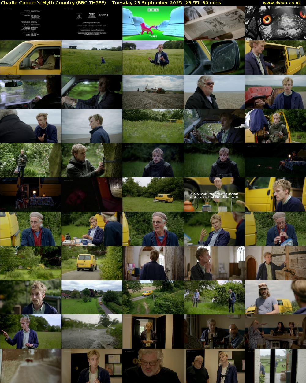 Charlie Cooper's Myth Country (BBC THREE) Tuesday 23 September 2025 23:55 - 00:25