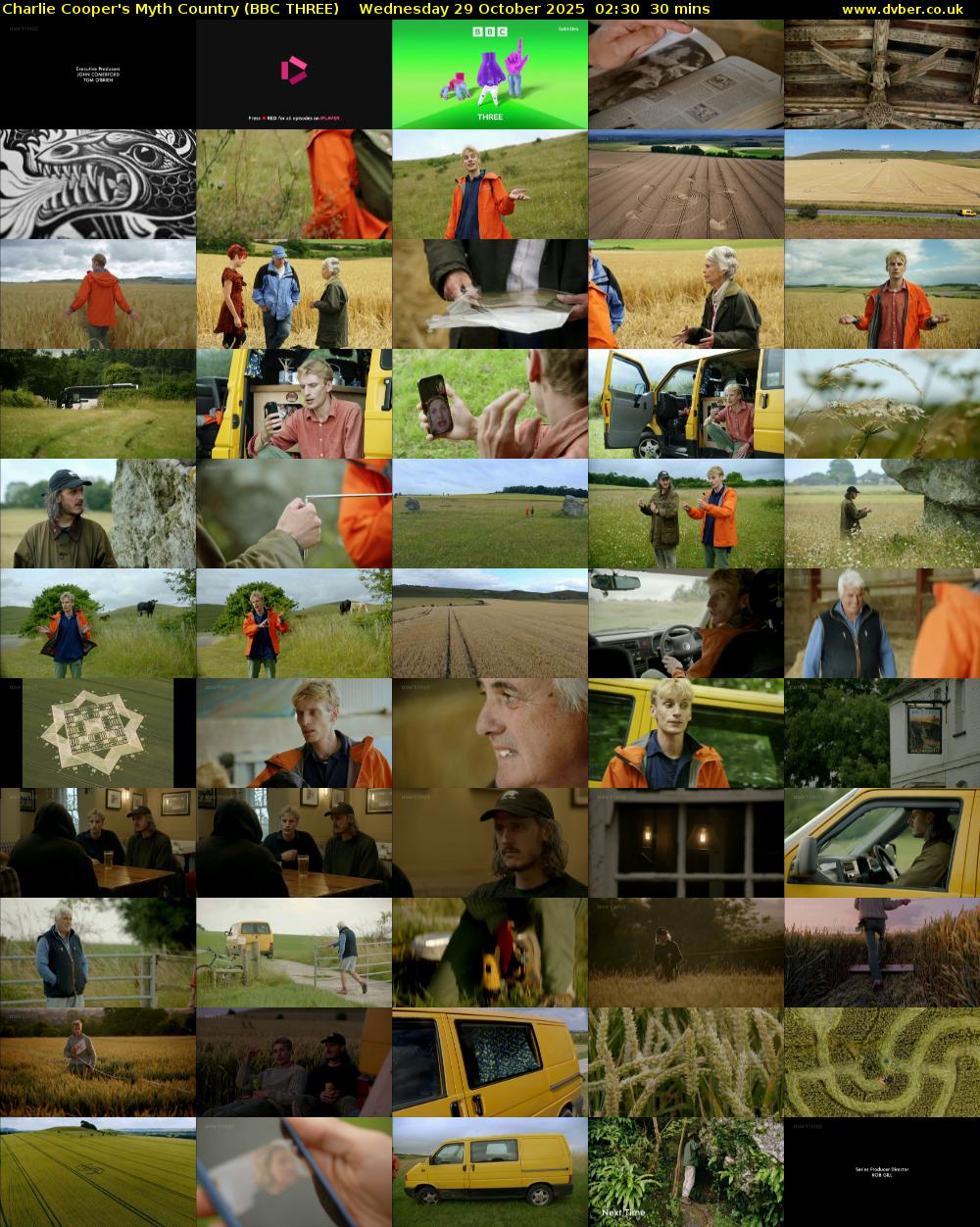 Charlie Cooper's Myth Country (BBC THREE) Wednesday 29 October 2025 02:30 - 03:00