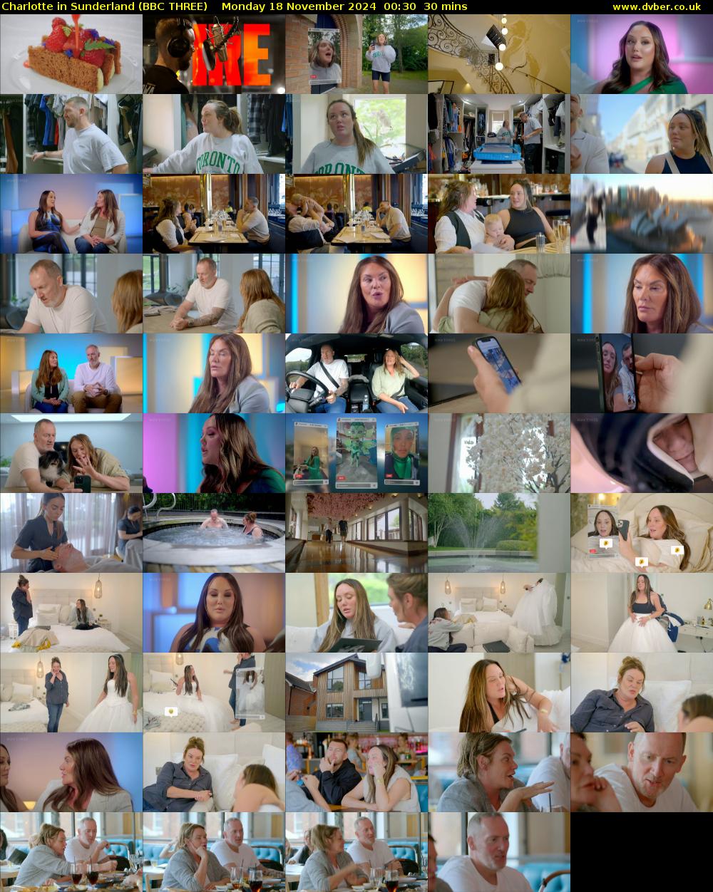 Charlotte in Sunderland (BBC THREE) Monday 18 November 2024 00:30 - 01:00