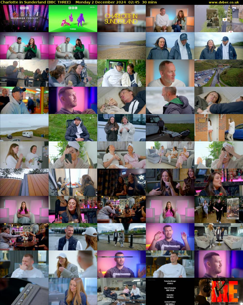 Charlotte in Sunderland (BBC THREE) Monday 2 December 2024 02:45 - 03:15