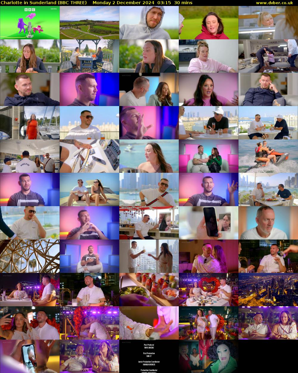 Charlotte in Sunderland (BBC THREE) Monday 2 December 2024 03:15 - 03:45