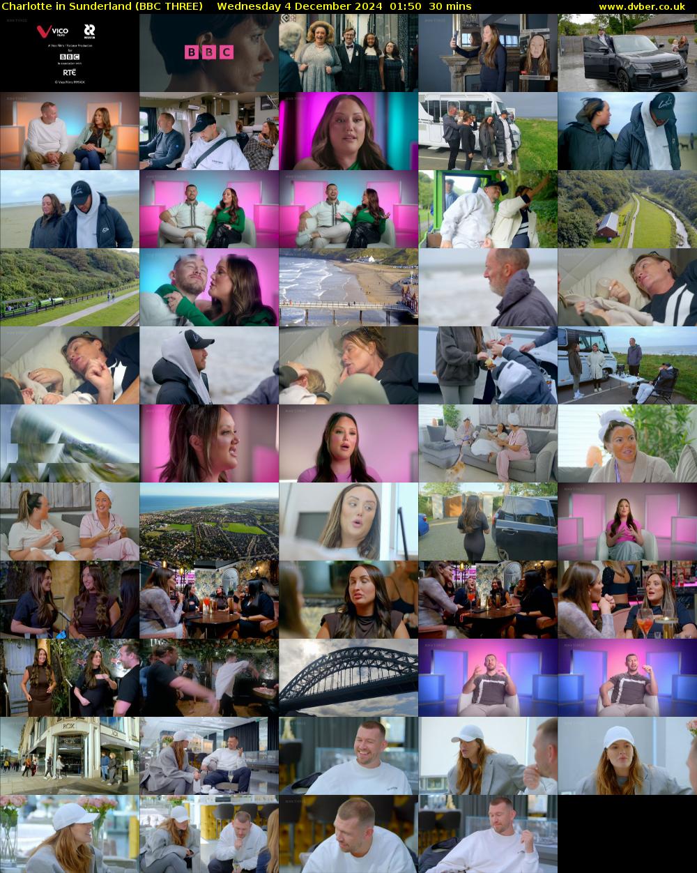Charlotte in Sunderland (BBC THREE) Wednesday 4 December 2024 01:50 - 02:20