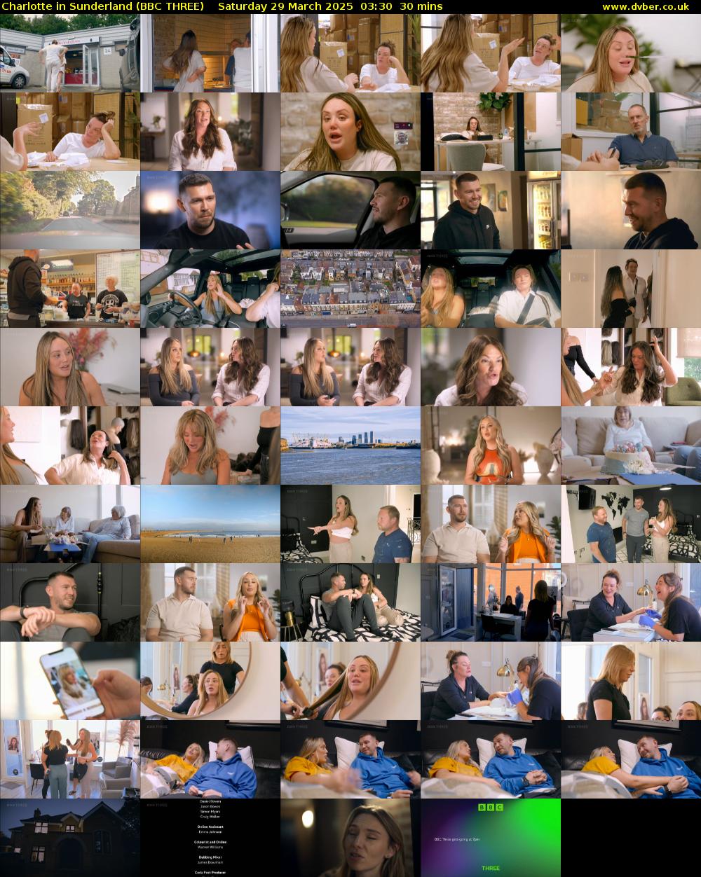 Charlotte in Sunderland (BBC THREE) Saturday 29 March 2025 03:30 - 04:00