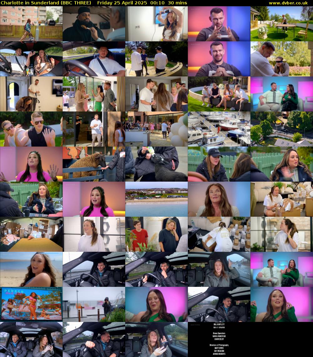 Charlotte in Sunderland (BBC THREE) Friday 25 April 2025 00:10 - 00:40