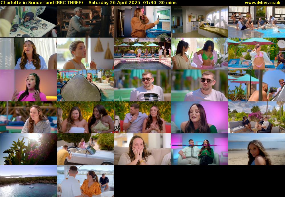 Charlotte in Sunderland (BBC THREE) Saturday 26 April 2025 01:30 - 02:00