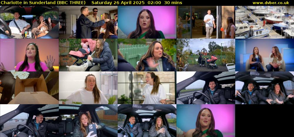 Charlotte in Sunderland (BBC THREE) Saturday 26 April 2025 02:00 - 02:30
