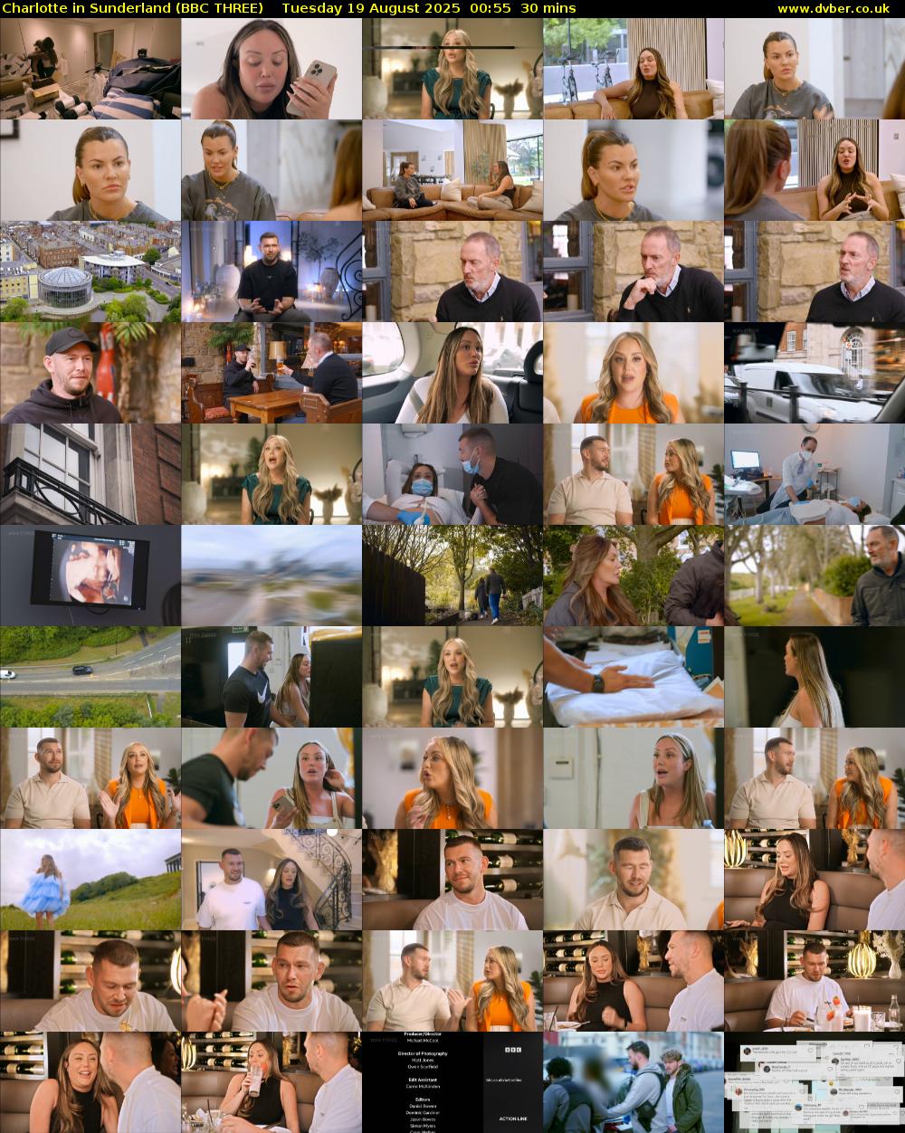 Charlotte in Sunderland (BBC THREE) Tuesday 19 August 2025 00:55 - 01:25