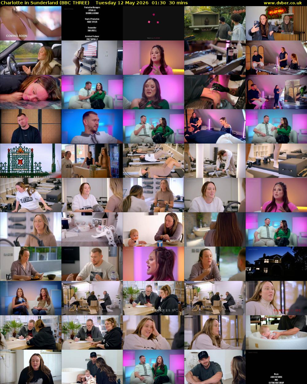 Charlotte in Sunderland (BBC THREE) Tuesday 12 May 2026 01:30 - 02:00