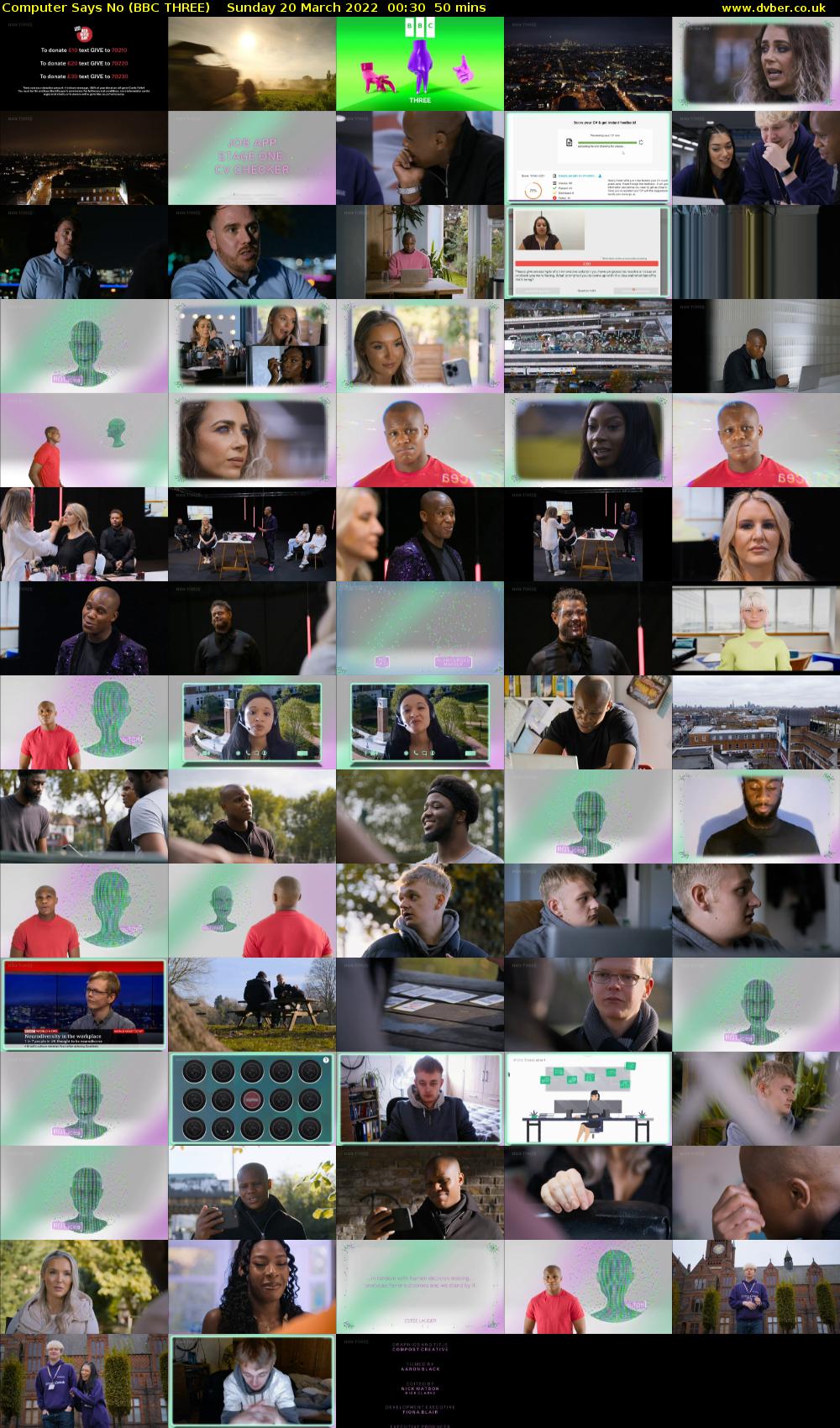 Computer Says No (BBC THREE) Sunday 20 March 2022 00:30 - 01:20