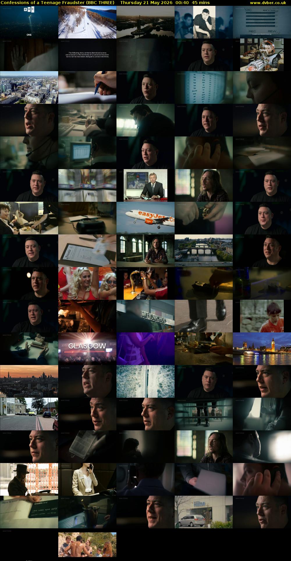 Confessions of a Teenage Fraudster (BBC THREE) Thursday 21 May 2026 00:40 - 01:25