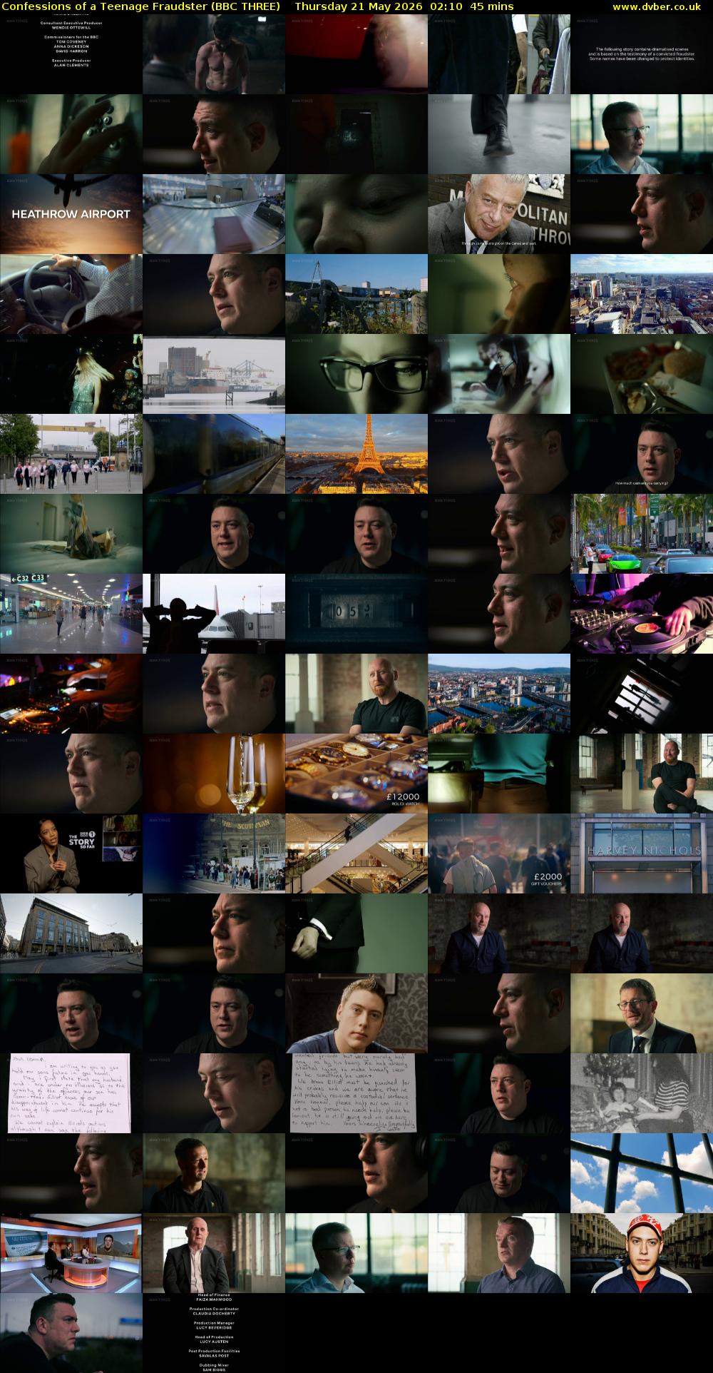 Confessions of a Teenage Fraudster (BBC THREE) Thursday 21 May 2026 02:10 - 02:55