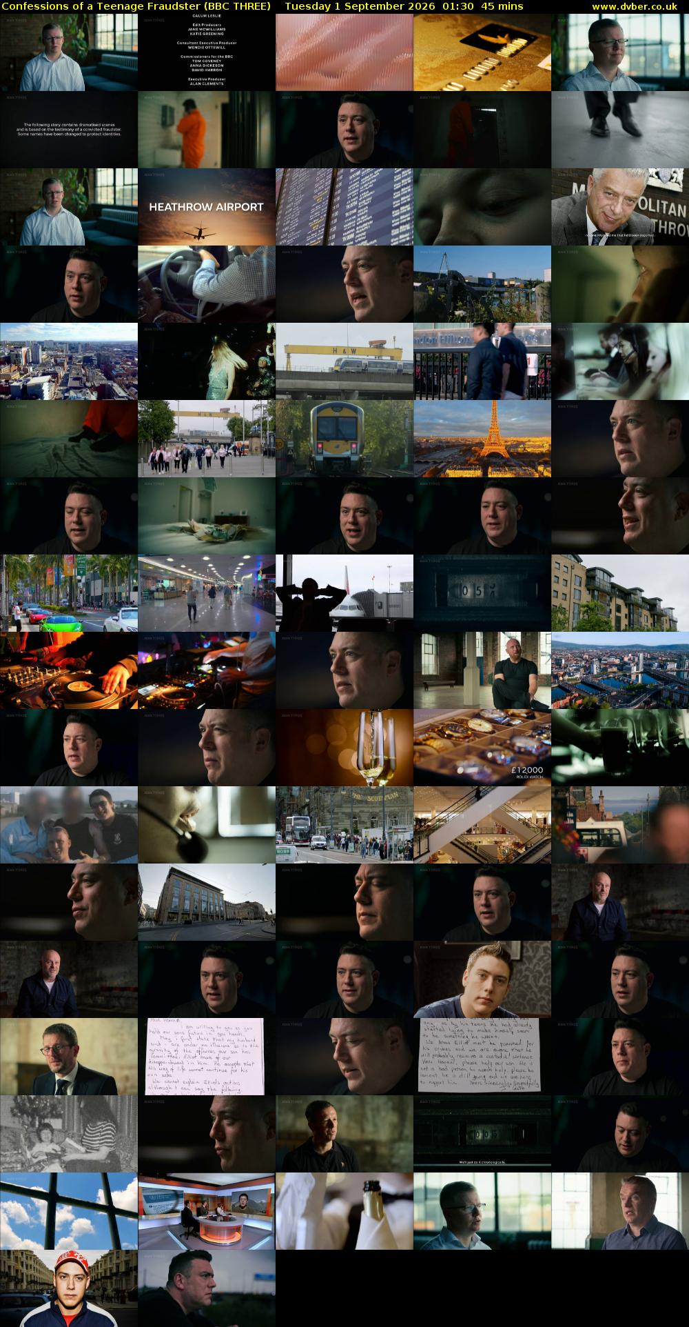 Confessions of a Teenage Fraudster (BBC THREE) Tuesday 1 September 2026 01:30 - 02:15