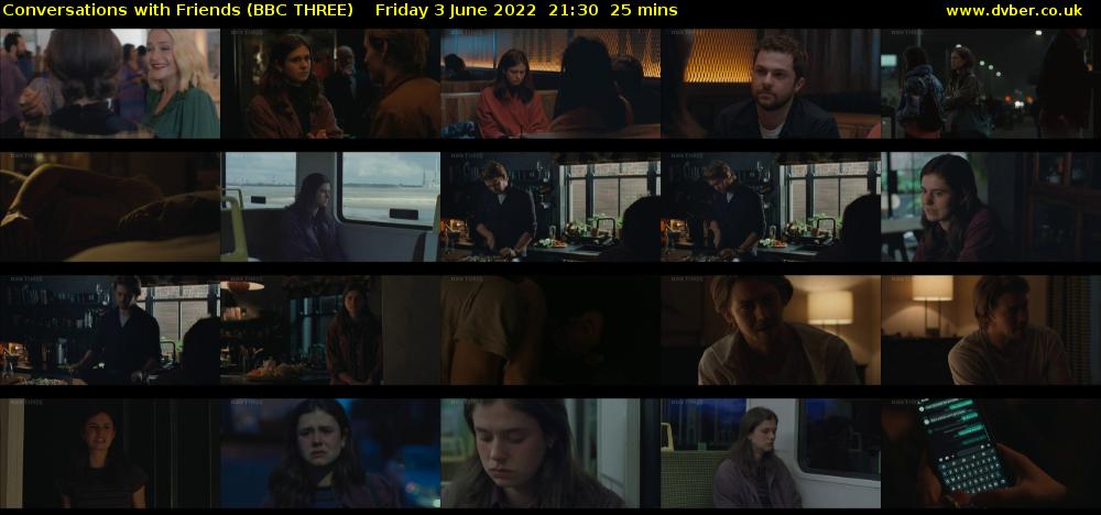 Conversations with Friends (BBC THREE) Friday 3 June 2022 21:30 - 21:55