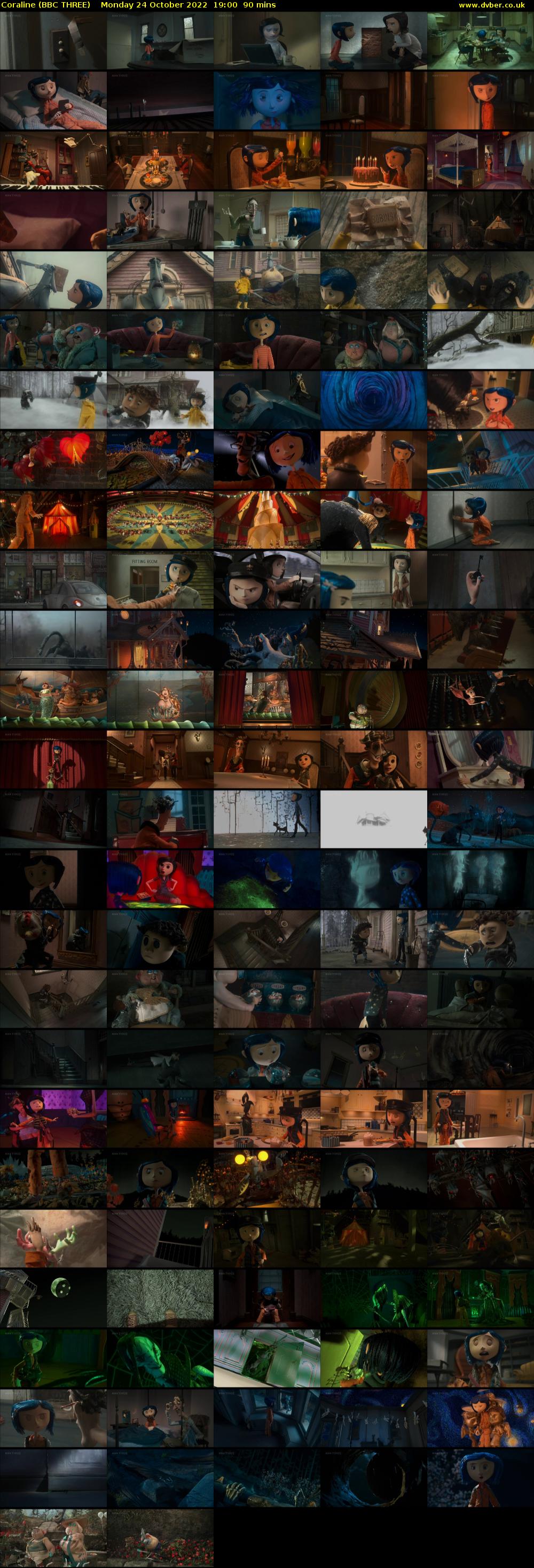 Coraline (BBC THREE) Monday 24 October 2022 19:00 - 20:30