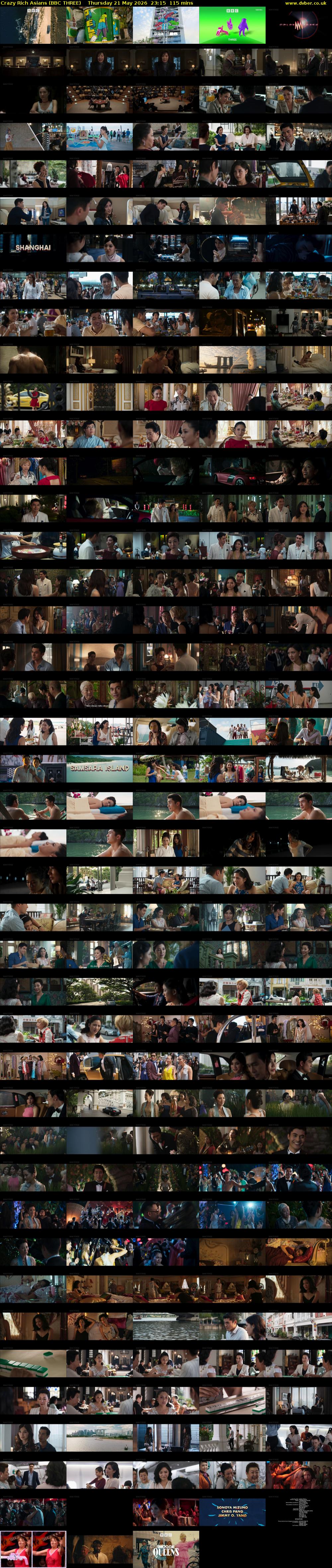 Crazy Rich Asians (BBC THREE) Thursday 21 May 2026 23:15 - 01:10
