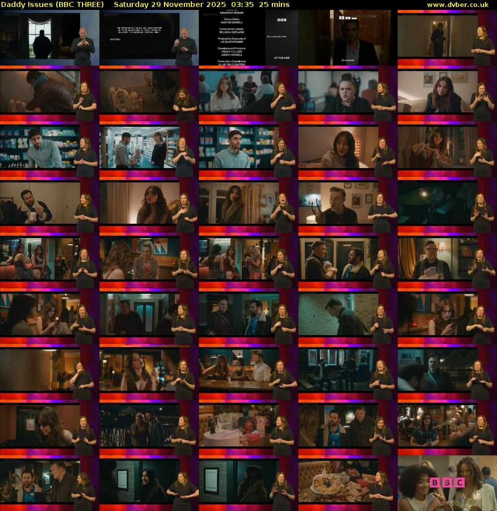 Daddy Issues (BBC THREE) Saturday 29 November 2025 03:35 - 04:00