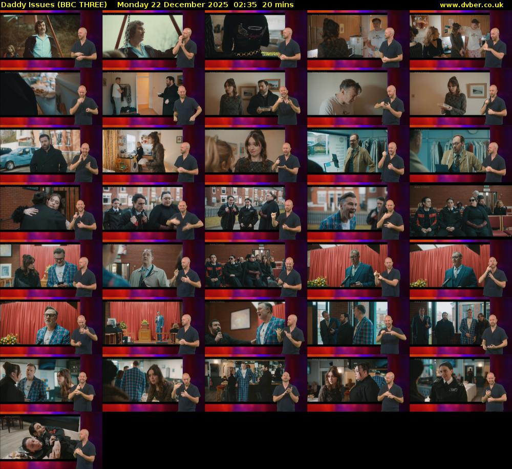 Daddy Issues (BBC THREE) Monday 22 December 2025 02:35 - 02:55