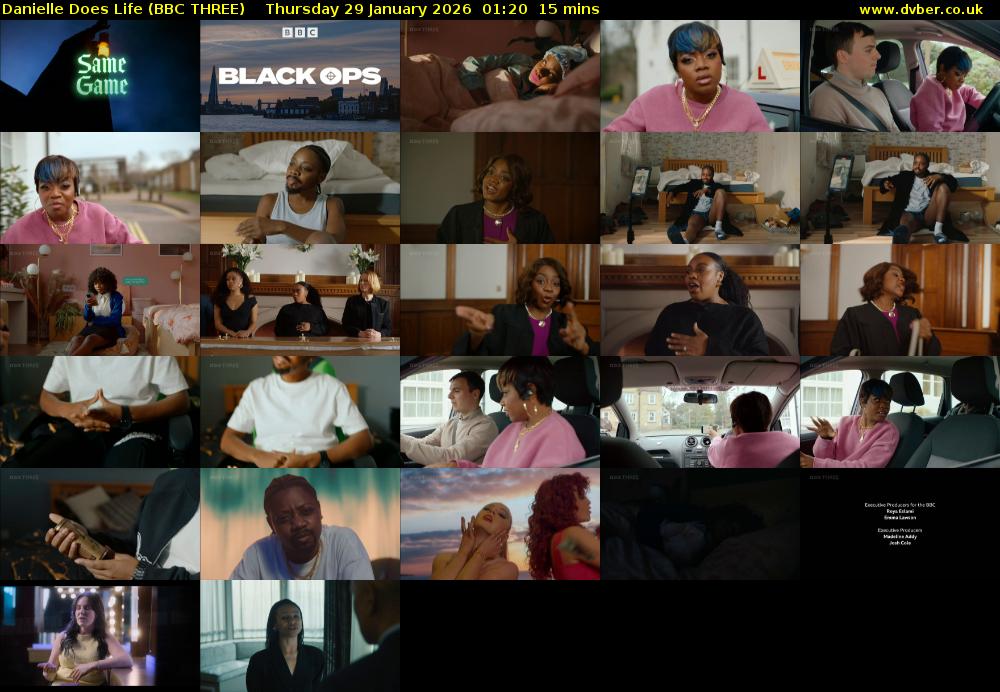 Danielle Does Life (BBC THREE) Thursday 29 January 2026 01:20 - 01:35