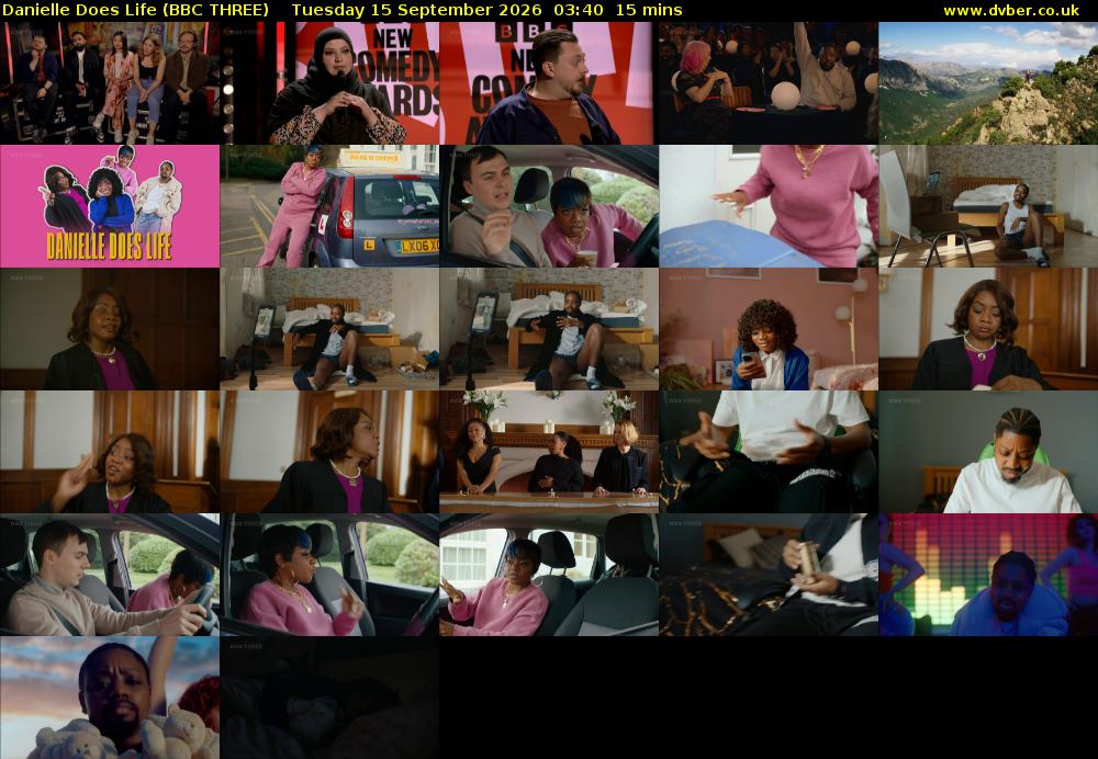 Danielle Does Life (BBC THREE) Tuesday 15 September 2026 03:40 - 03:55