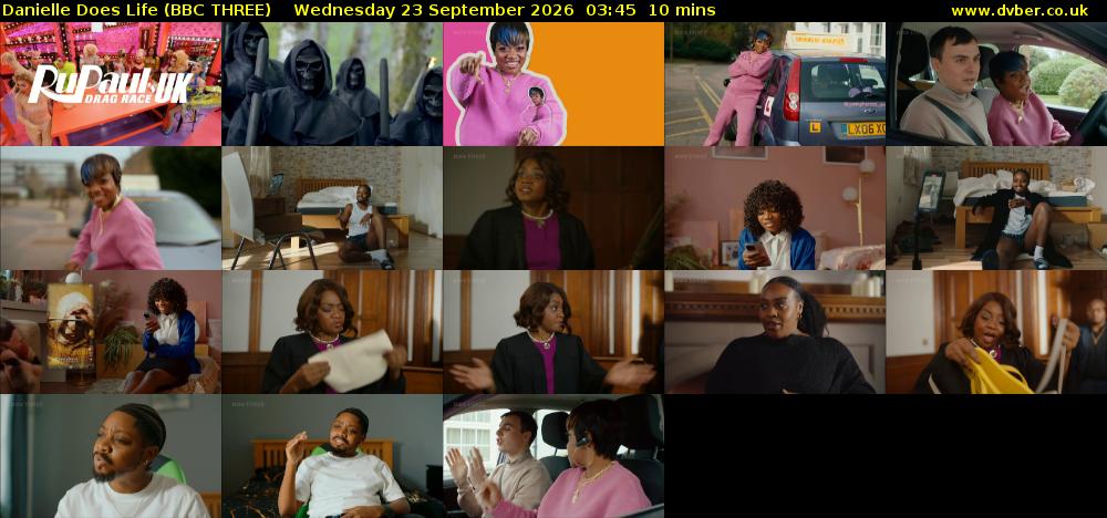 Danielle Does Life (BBC THREE) Wednesday 23 September 2026 03:45 - 03:55