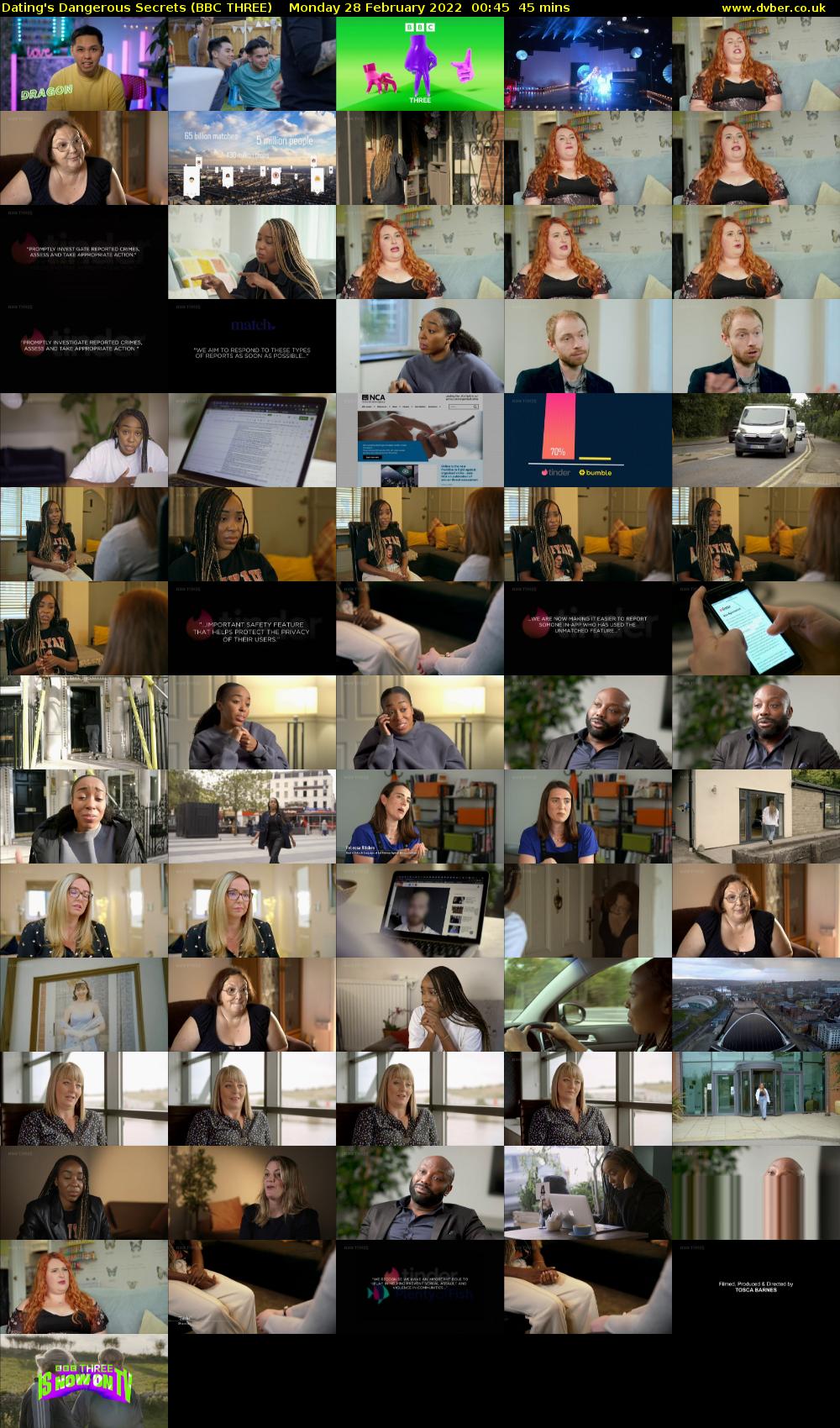 Dating's Dangerous Secrets (BBC THREE) Monday 28 February 2022 00:45 - 01:30