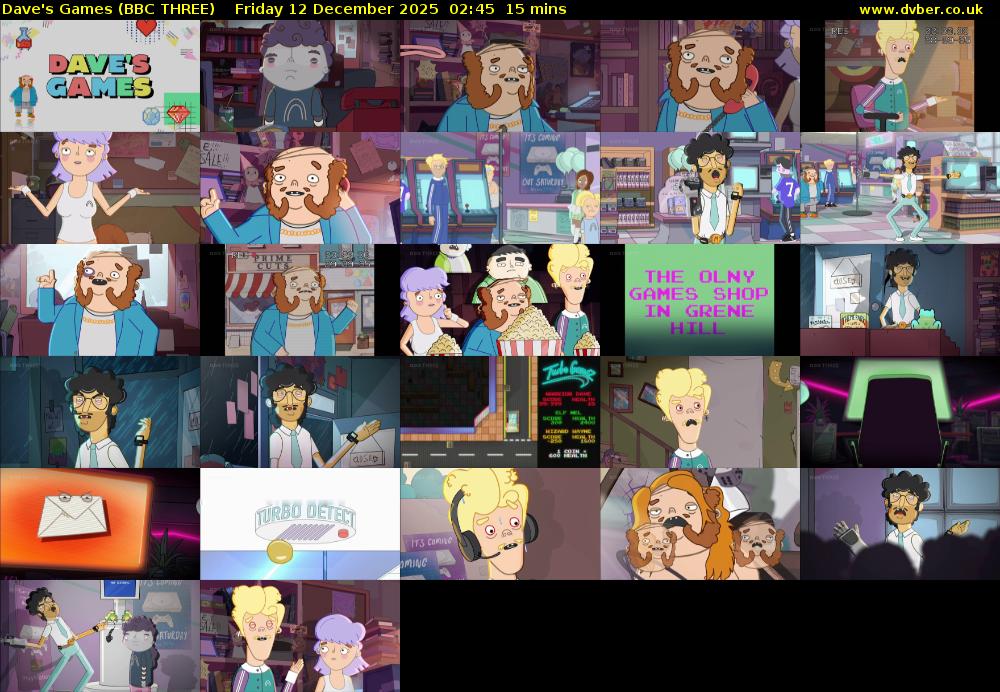 Dave's Games (BBC THREE) Friday 12 December 2025 02:45 - 03:00